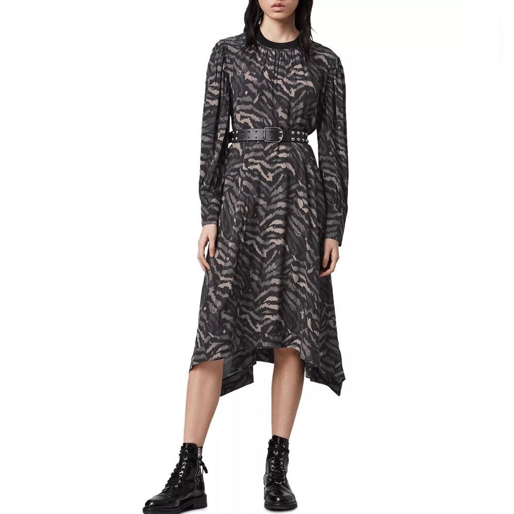 All Saints Fayre Remix Printed Dress Whimsigoth Spooky Dark Fairy Women Small